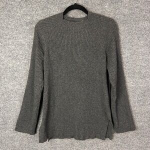 NAP Ribbed Knit Cashmere Gray Long Sleeve Sweater Womens Size L